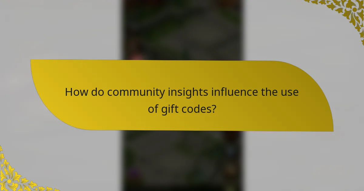 How do community insights influence the use of gift codes?